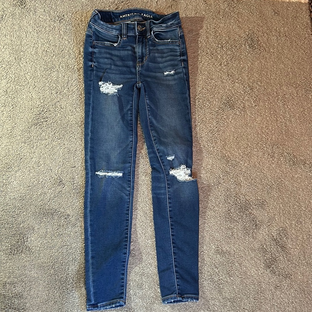 American Eagle High Rise Jegging 000 Short